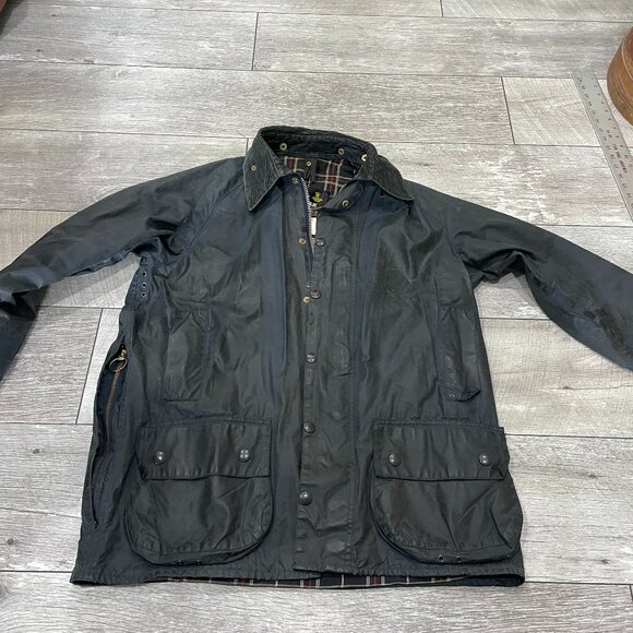 Barbour Other - Vintage BARBOUR Beaufort Wax Jacket Parka C40 Blue A155